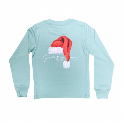 Santa's Hat Graphic L/S Tee - Mint - Gabrielle's Biloxi
