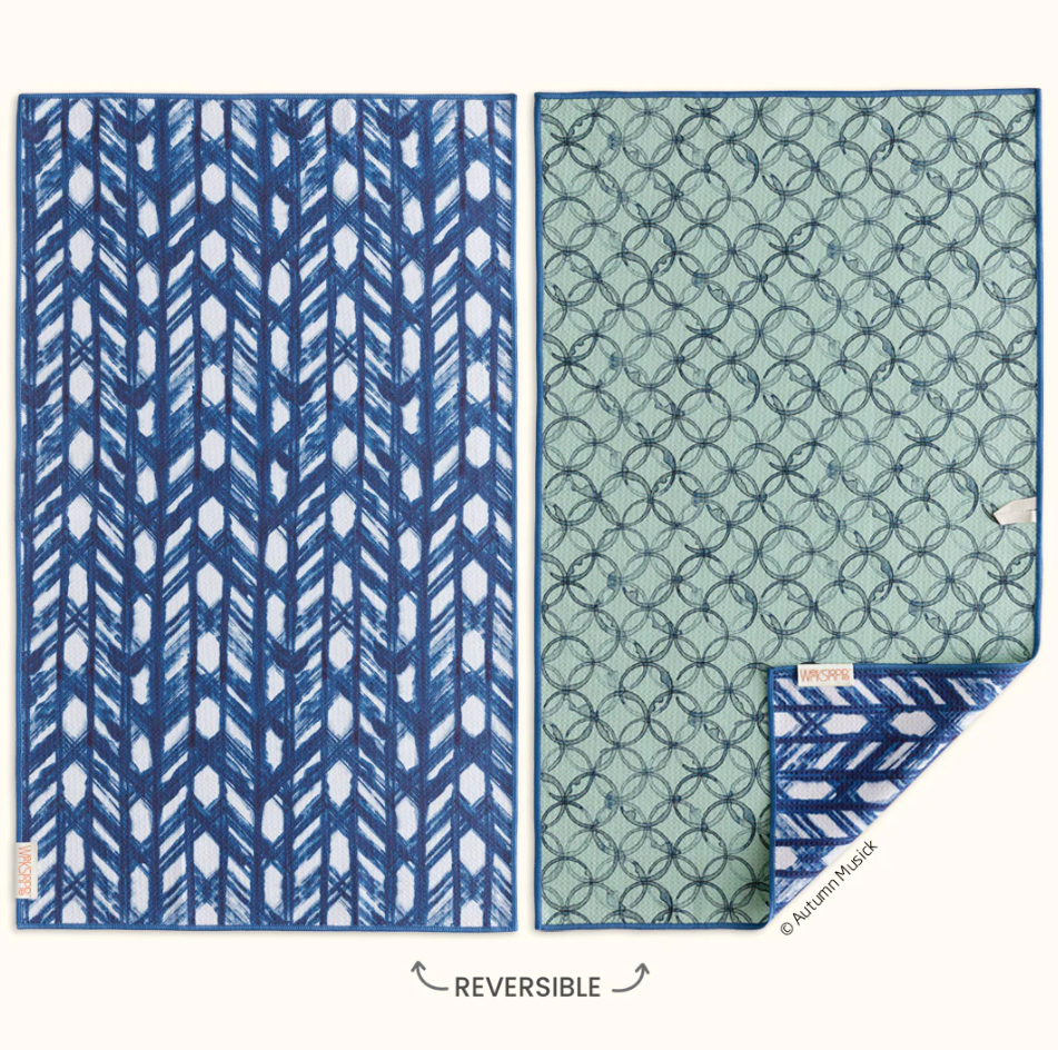 Indigo Lattice - Microfiber Towel - Gabrielle's Biloxi