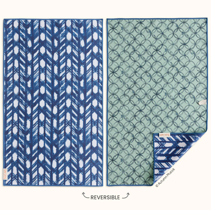 Indigo Lattice - Microfiber Towel - Gabrielle's Biloxi