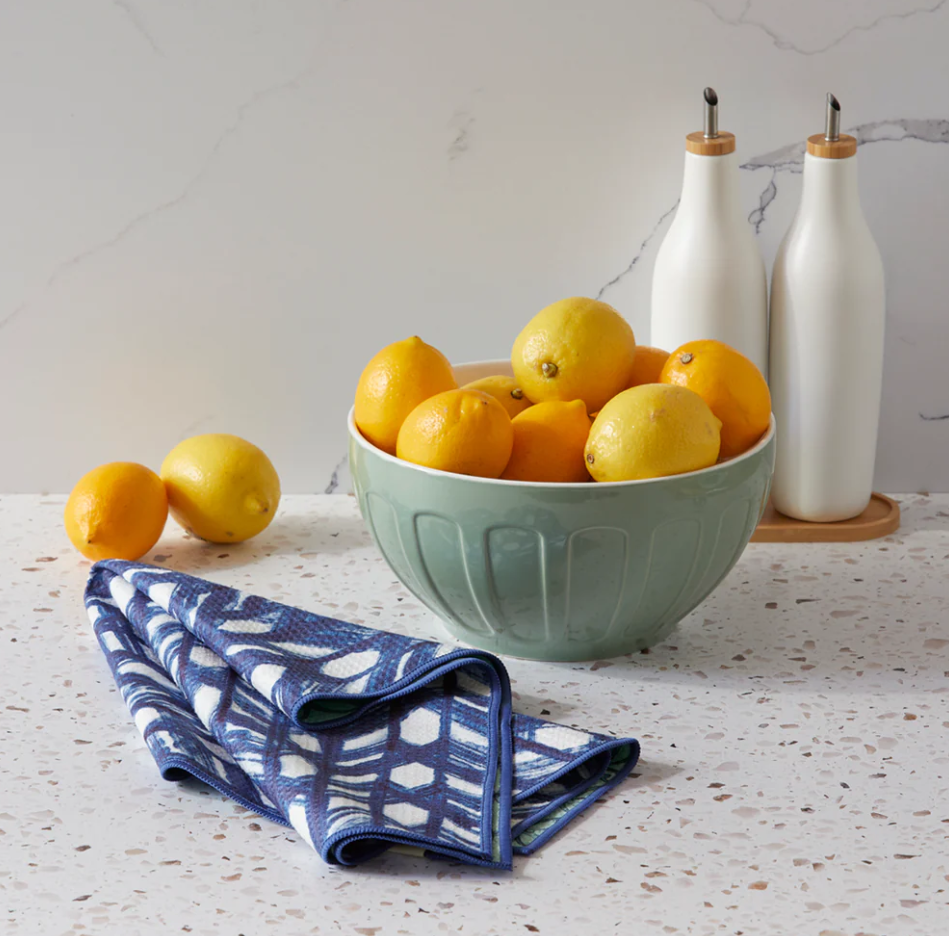Indigo Lattice - Microfiber Towel - Gabrielle's Biloxi