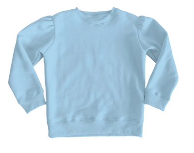 Kids Holly Sweatshirt - Light Blue French Terry - Gabrielle's Biloxi