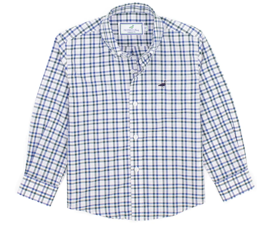 Properly Tied Boys Seasonal Sportshirt - Mallard