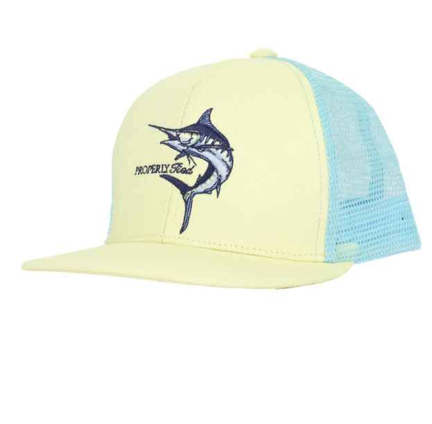 Properly Tied Youth Trucker Hat - Blue Marlin - Gabrielle's Biloxi