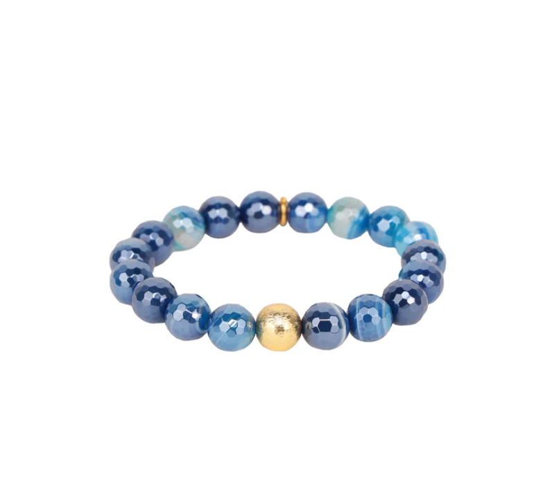 BuDhaGirl Melange Beaded Bracelet - Sapphire - Gabrielle's Biloxi
