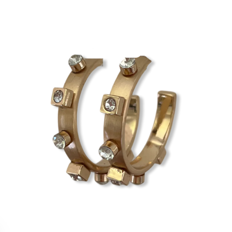 Metal Jewel Hoops Crystal - Gabrielle's Biloxi