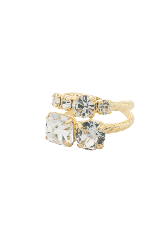 Sorrelli Miriam Stacked Ring - Crystal - Gabrielle's Biloxi