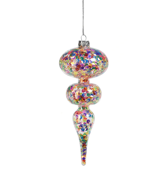 Multicolor Sequin Tiered Ornament-7.5" - Gabrielle's Biloxi