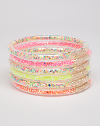 Girls Neon Confetti Waterproof Bracelets - Gabrielle's Biloxi
