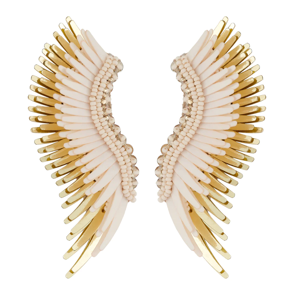 Mignonne Gavigan Midi Madeline Earrings - Ivory/Gold - Gabrielle's Biloxi