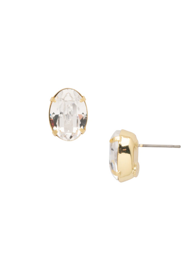 Sorrelli Oval Cut Stud Earrings - Crystal - Gabrielle's Biloxi