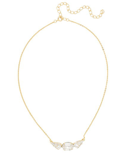 Sorrelli Oval and Pear Tennis Necklace - Crystal - Gabrielle's Biloxi