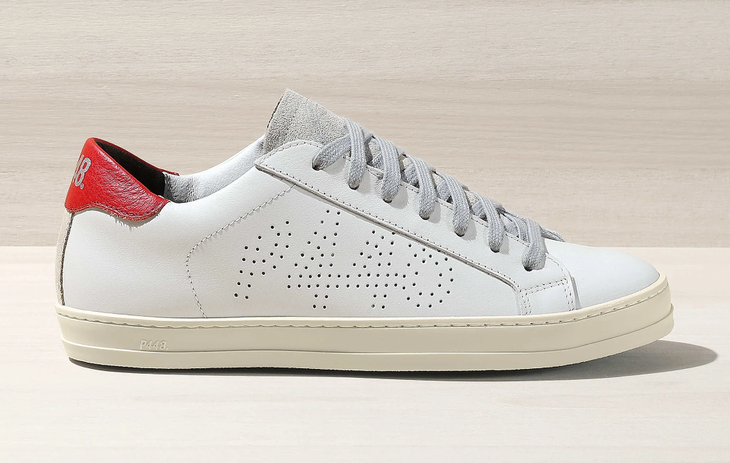 P448 Mens John White / Red - Gabrielle's Biloxi