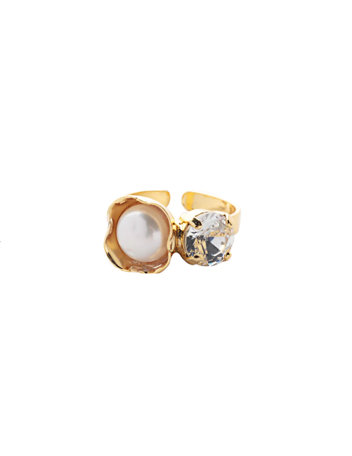 Sorrelli Kaylee Cocktail Ring  - Modern Pearl - Gabrielle's Biloxi