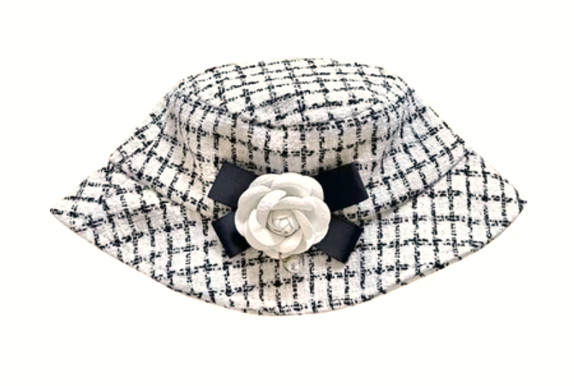 Girls Tweed Hat Peony Flower - Gabrielle's Biloxi