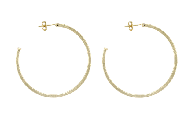 Shelia Fajl Perfect Hoops - Brushed Gold - Gabrielle's Biloxi