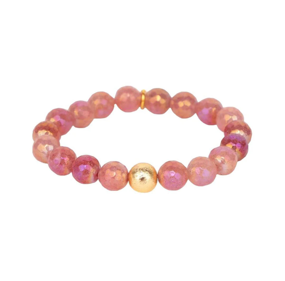 BuDhaGirl Melange Beaded Bracelet - Strawberry - Gabrielle's Biloxi