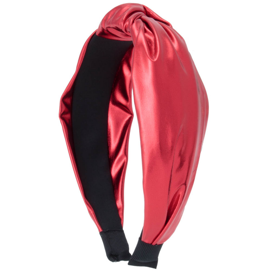 Girls Top Knot Headband - Red Metallic - Gabrielle's Biloxi