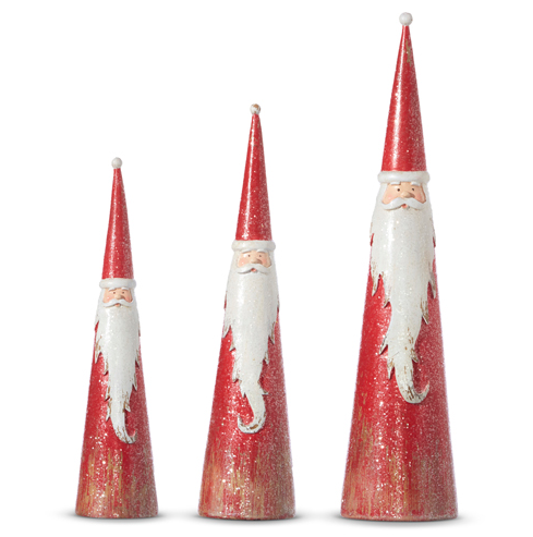 Cone Santas 16" Set of 3 - Gabrielle's Biloxi