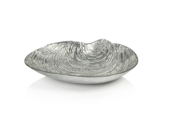 Silver Shell Bowl - 9.75" - Gabrielle's Biloxi