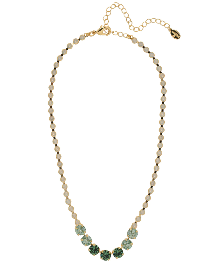Sorrelli Coco Tennis Necklace - Sage Green - Gabrielle's Biloxi