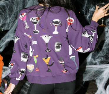 Queen of Sparkles Dark Purple Spooky Spirits Sweatshirt - Gabrielle's Biloxi