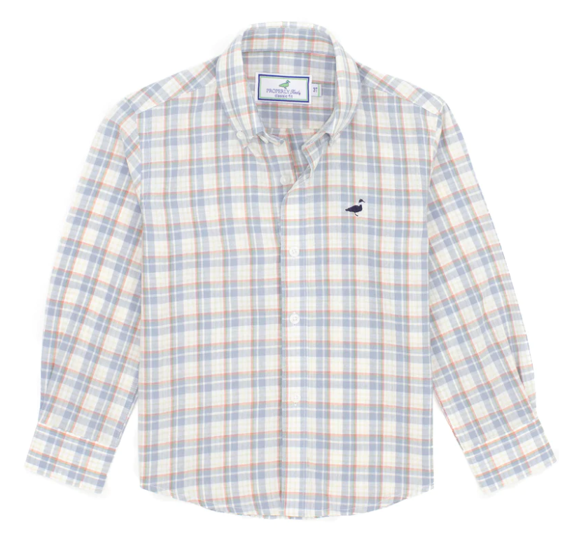 Properly Tied Boys Seasonal Sportshirt - Prairie Sky - Gabrielle's Biloxi