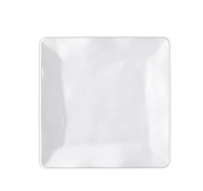 Ruffle White 10.5" Melamine Square Dinner Plate - Gabrielle's Biloxi