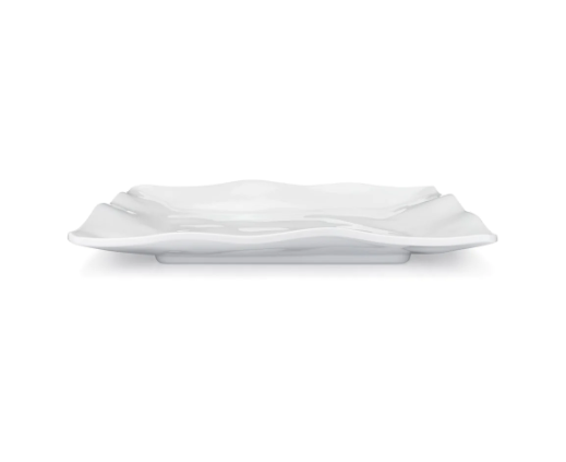 Ruffle White 10.5" Melamine Square Dinner Plate - Gabrielle's Biloxi