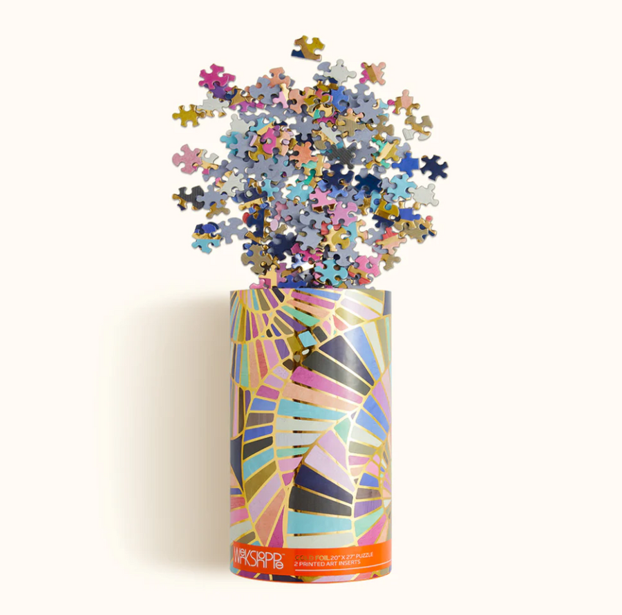 Spiral Staircases Gold Foil Abstract - 1000 Piece Jigsaw Puzzle - Gabrielle's Biloxi