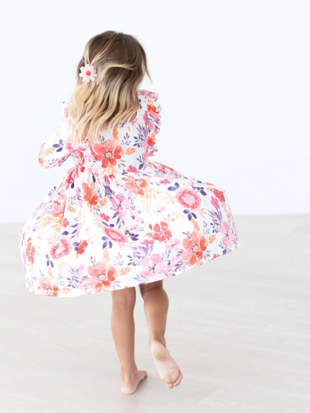 Tangerine Leaves Ruffle Twirl Dress - Gabrielle's Biloxi