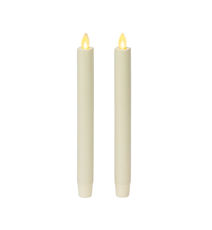 Taper Candles - 9.75" White 2-Pack - Gabrielle's Biloxi