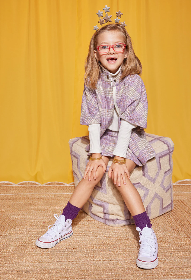 Bisby Cape Top - Lilac Tweed - Gabrielle's Biloxi