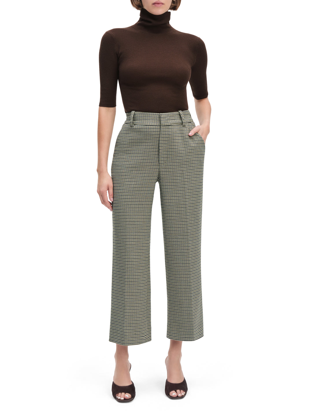 Favorite Daughter Cropped Fiona Pant - Chesire Houndstooth - Gabrielle's Biloxi