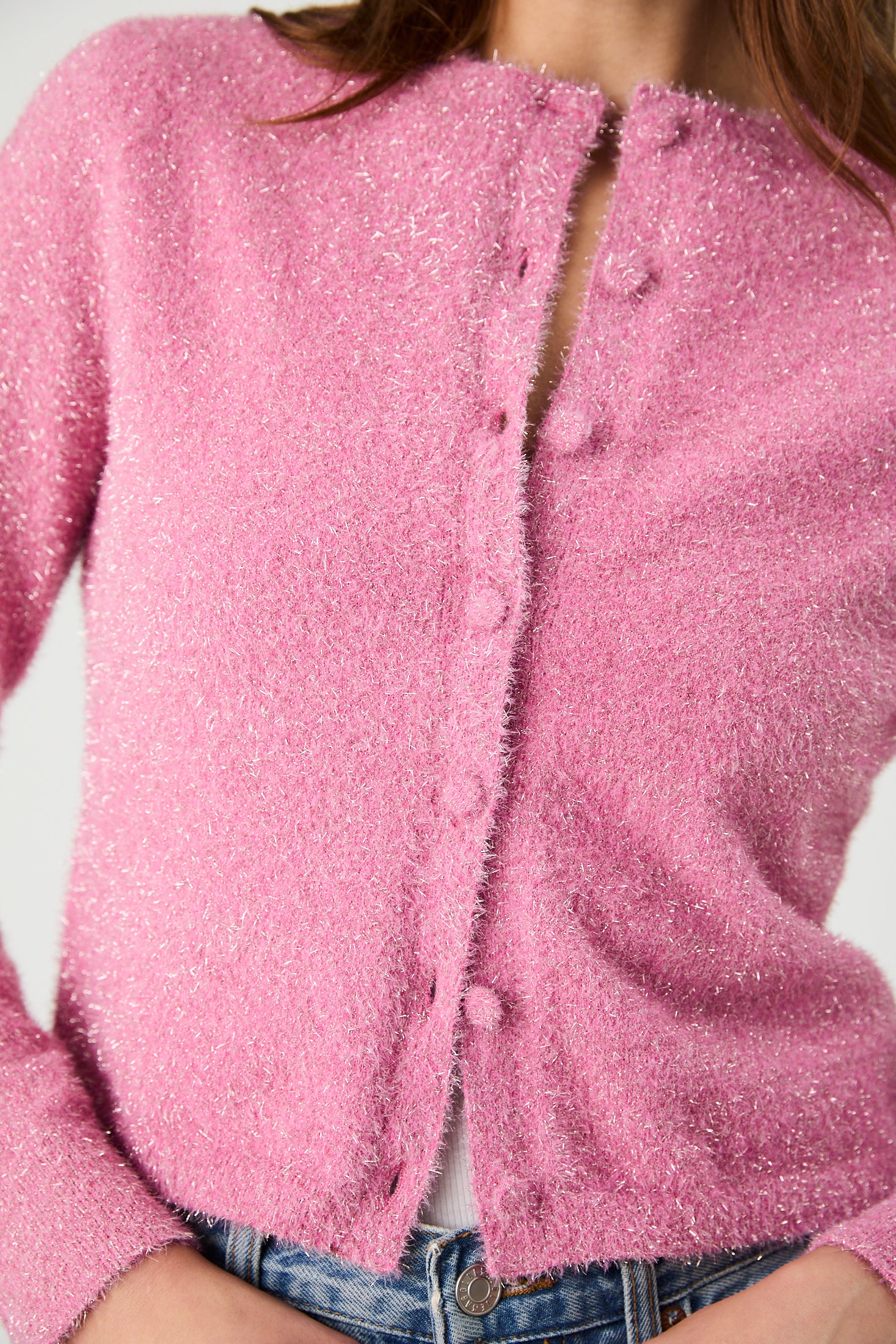 French Connection Tinsel Knit Slim Cardigan - Gabrielle's Biloxi