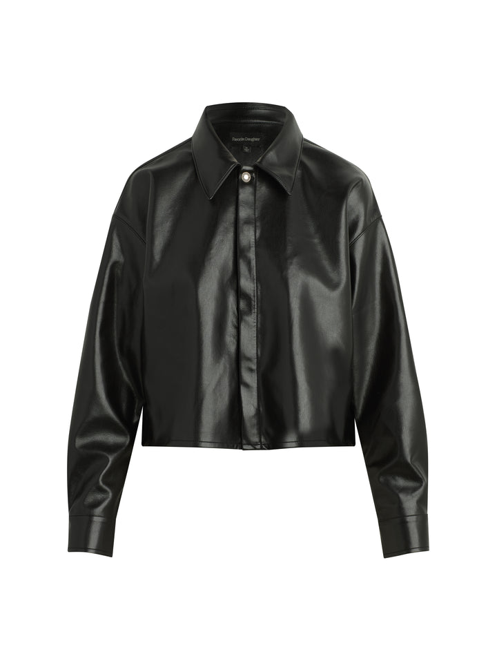 Favorite Daughter The Brady Crop Shirt - Raven - Gabrielle's Biloxi