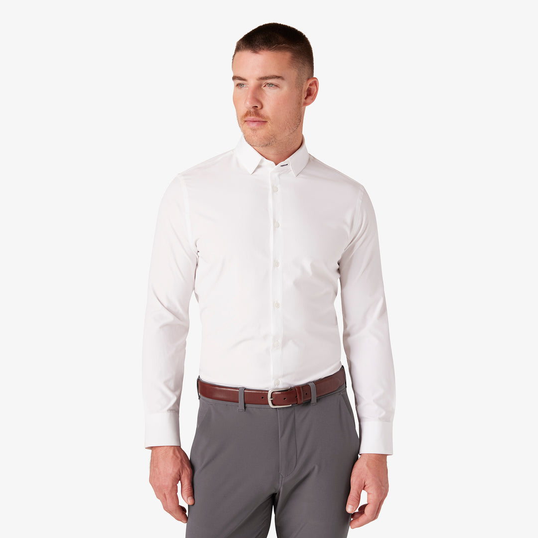 Mizzen+Main Leeward	LS Trim Dress Shirt - Solid White - Gabrielle's Biloxi
