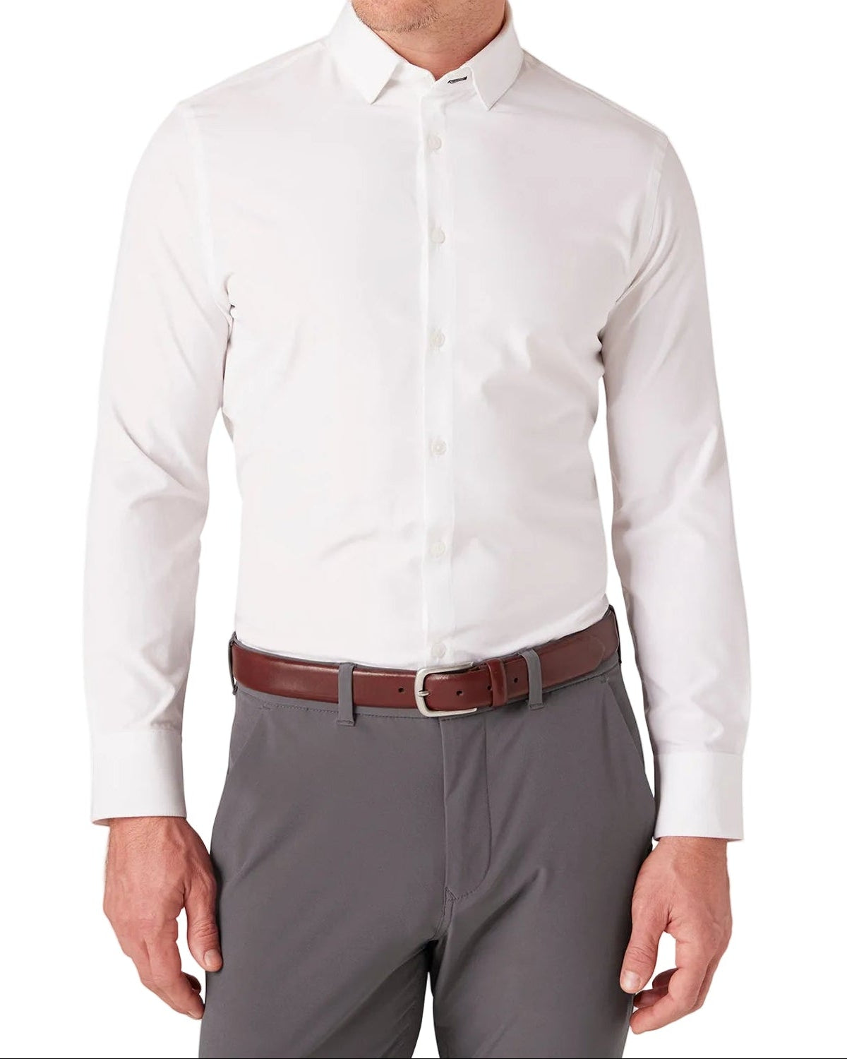 Mizzen+Main Leeward	LS Trim Dress Shirt - Solid White - Gabrielle's Biloxi