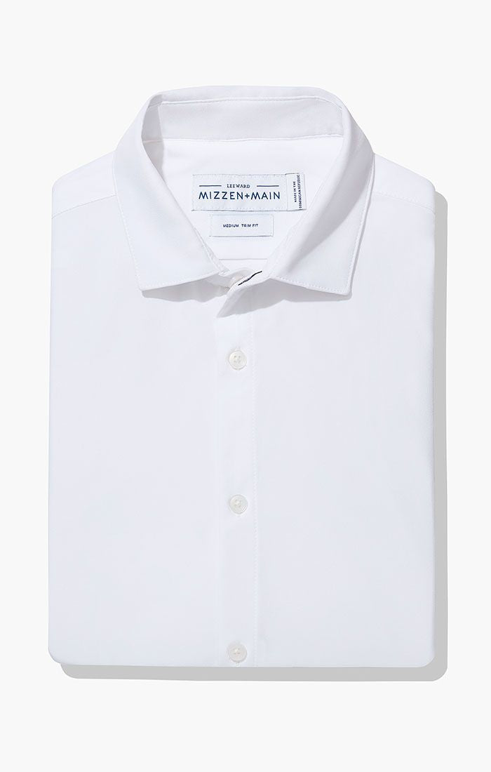 Mizzen+Main Leeward	LS Trim Dress Shirt - Solid White - Gabrielle's Biloxi
