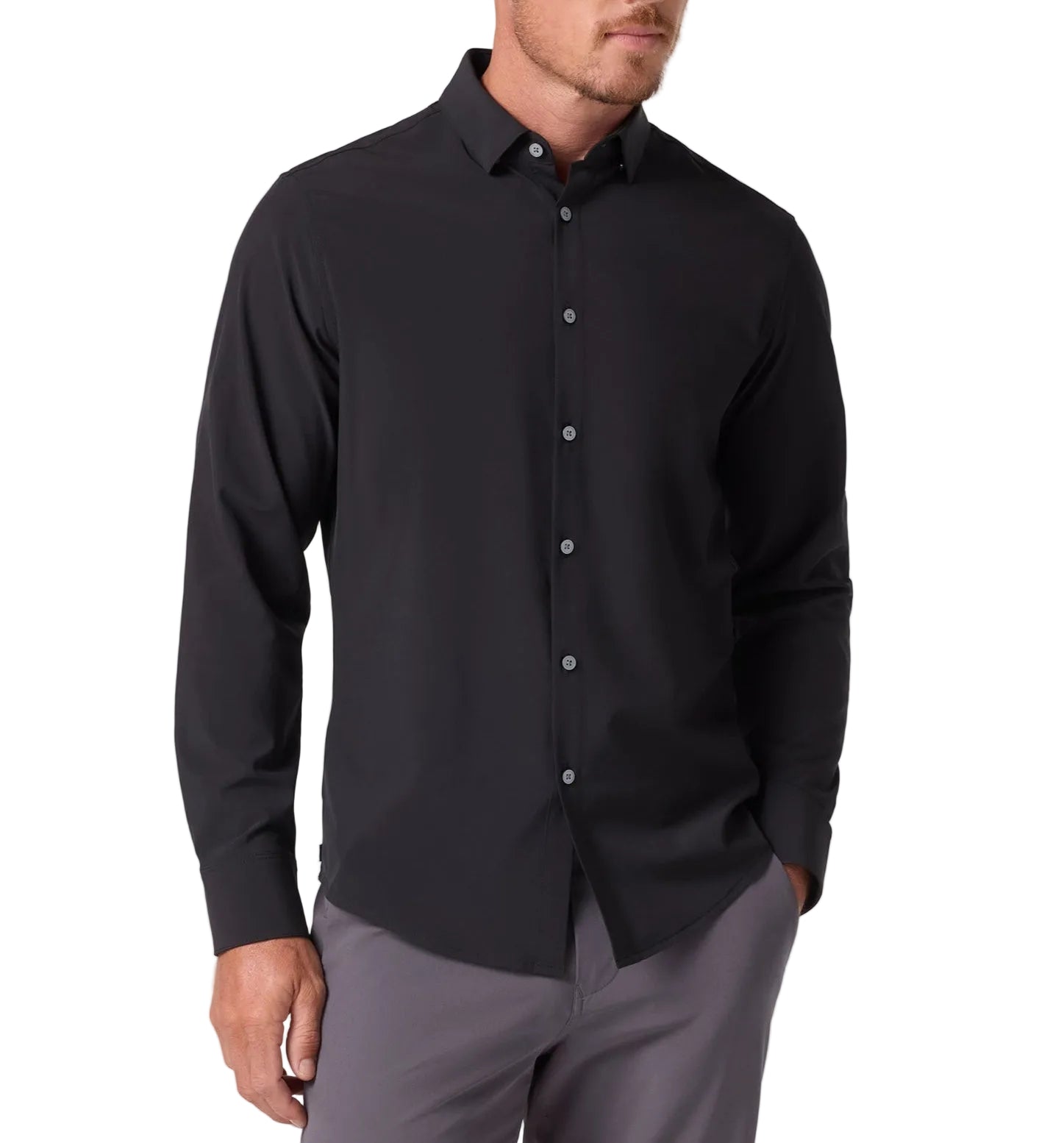 Mizzen+Main Leeward	No Tuck	LS Dress	Shirt - Solid Black - Gabrielle's Biloxi