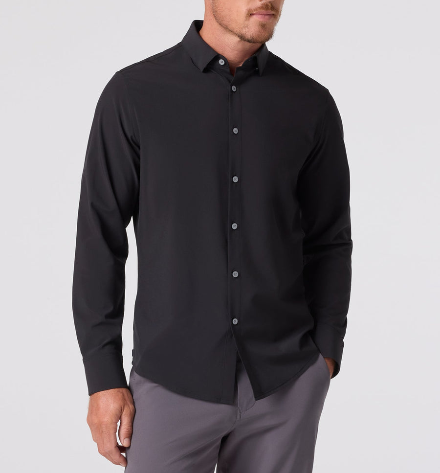 Mizzen+Main Leeward	No Tuck	LS Dress	Shirt - Solid Black - Gabrielle's Biloxi
