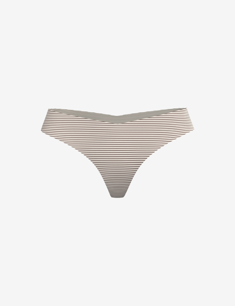 Commando Classic Print Thong - Oxblood Stripe - Gabrielle's Biloxi