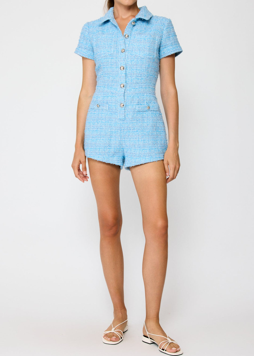 Line and Dot Kaea Romper - Blue - Gabrielle's Biloxi