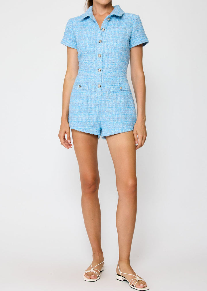 Line and Dot Kaea Romper - Blue - Gabrielle's Biloxi