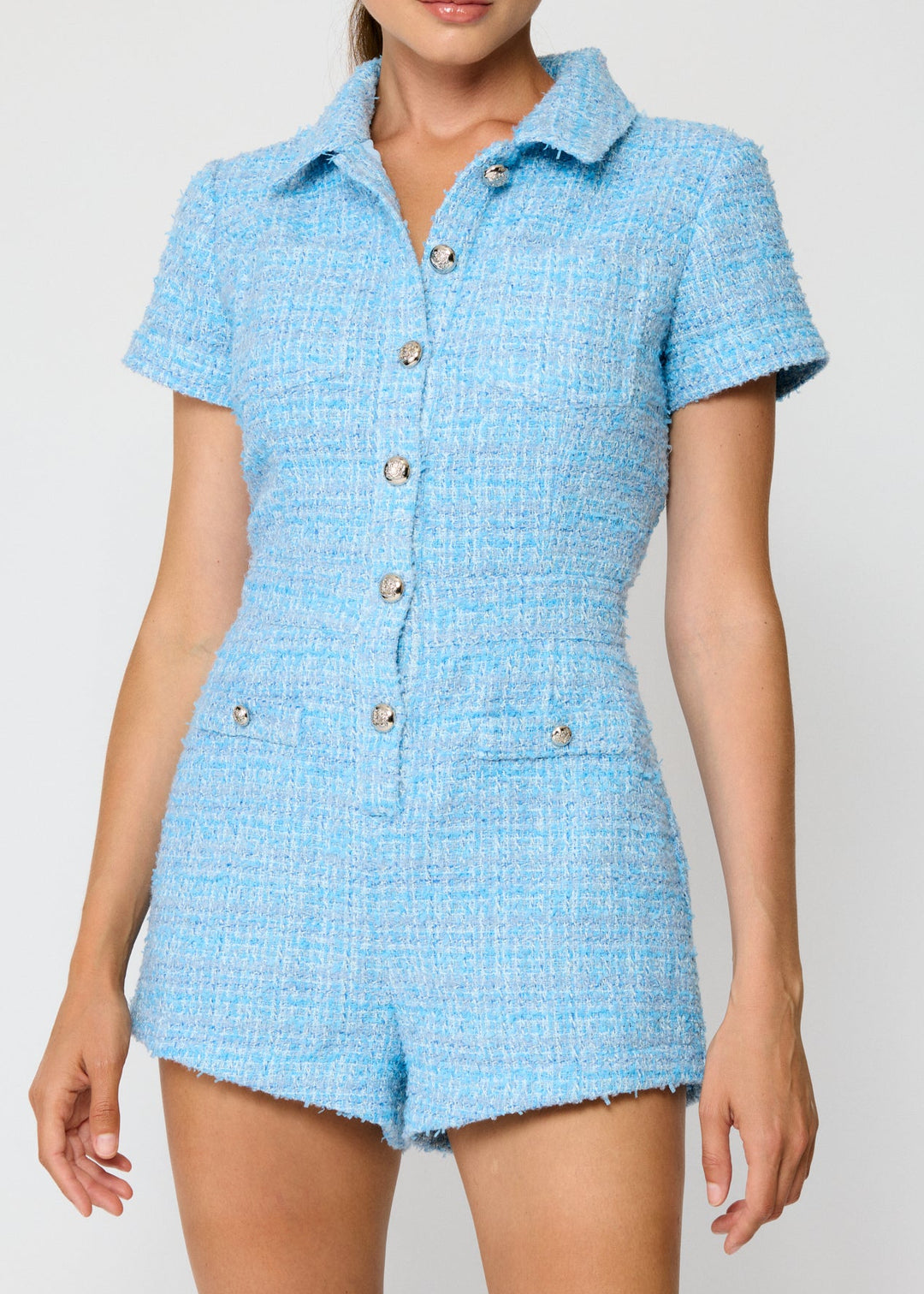 Line and Dot Kaea Romper - Blue - Gabrielle's Biloxi