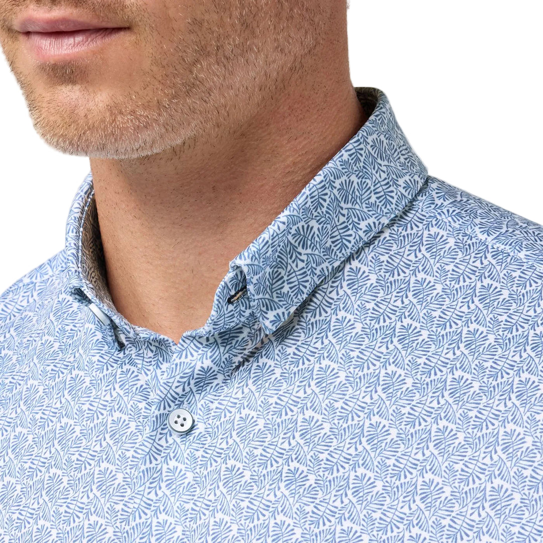 Mizzen+Main Halyard SS Dress Shirt - Coastal Fjord Textured Palm Print - Gabrielle's Biloxi