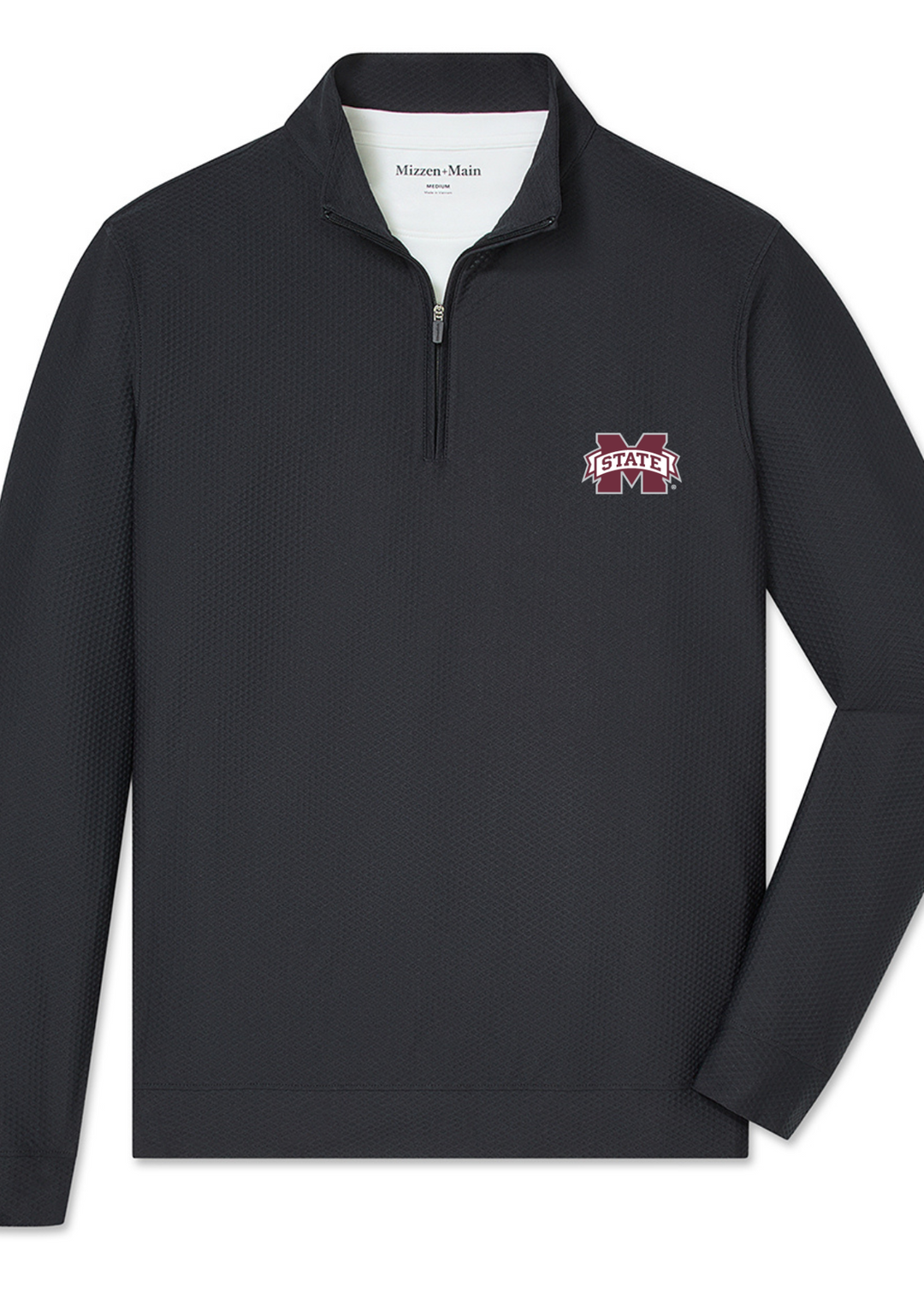 Mizzen+Main Mississippi State Easton Quarter Zip - Black - Gabrielle's Biloxi