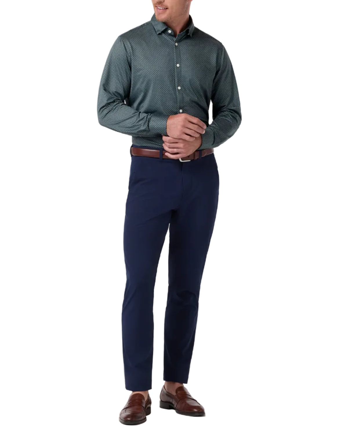 Mizzen+Main Halyard LS Dress Shirt - Hemlock Clover