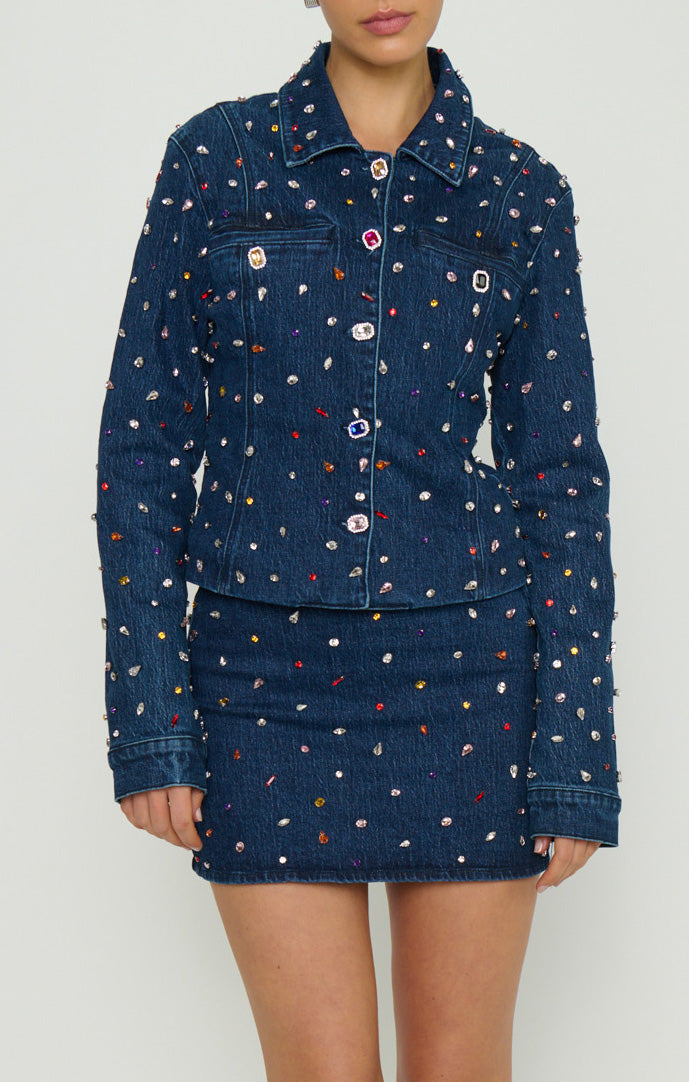 Show Me Your Mumu Hollywood Skort- Precious Gemstone Indigo