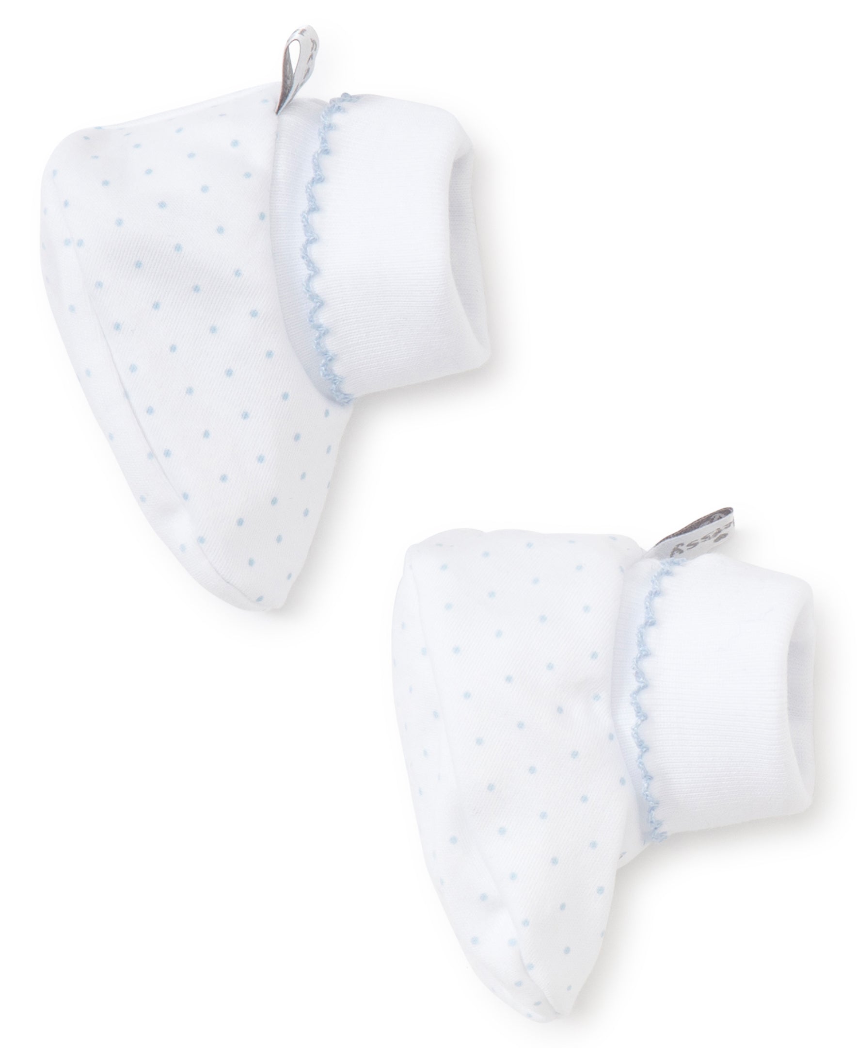 Kissy Kissy New Kissy Dots Print Booties - White/Light Blue - Gabrielle's Biloxi