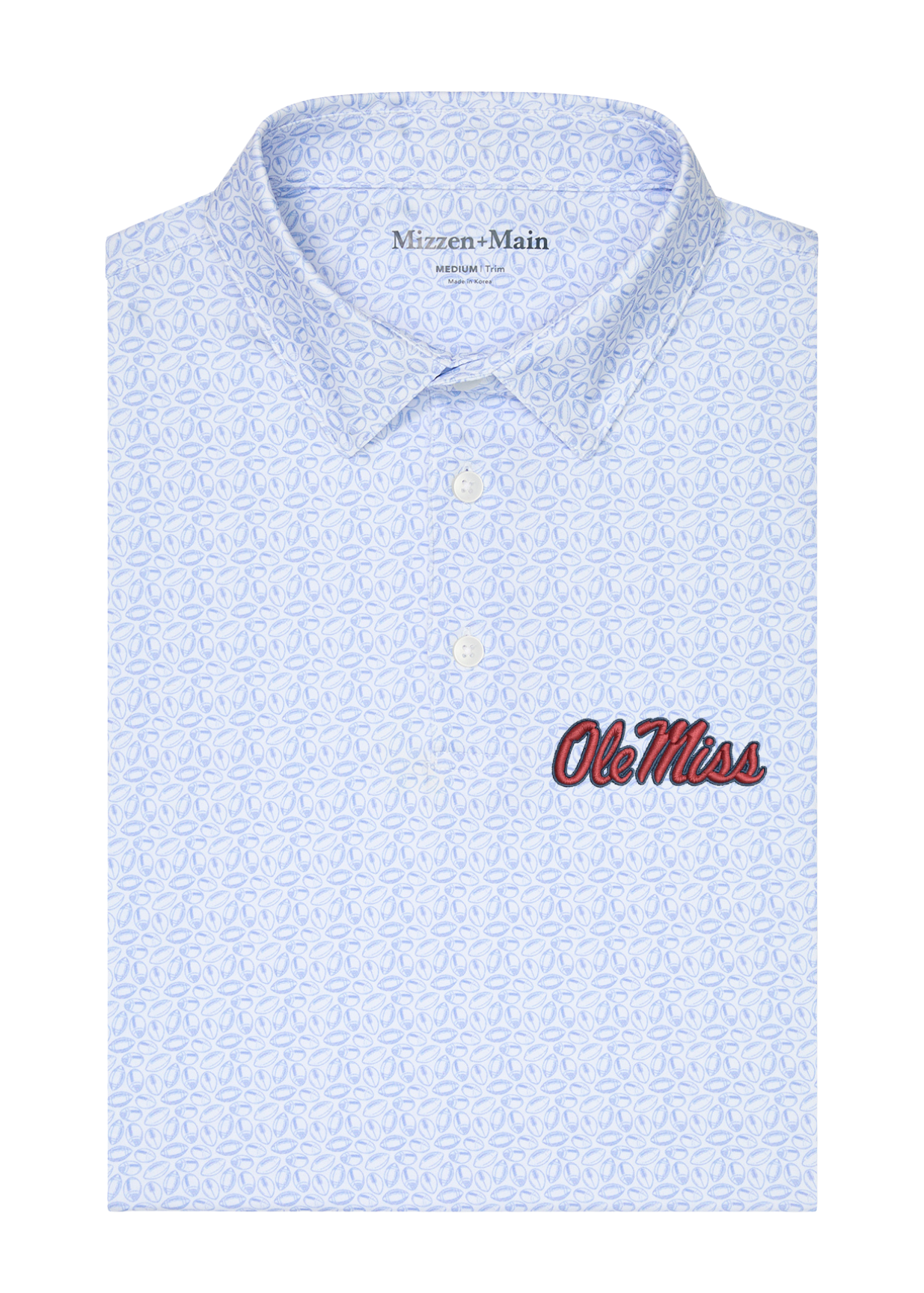 Mizzen+Main Ole Miss Versa SS Polo - White First Down - Gabrielle's Biloxi